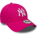 gorra-curva-rosa-ajustable-para-nino-9forty-essential-de-new-york-yankees-mlb-de-new-era