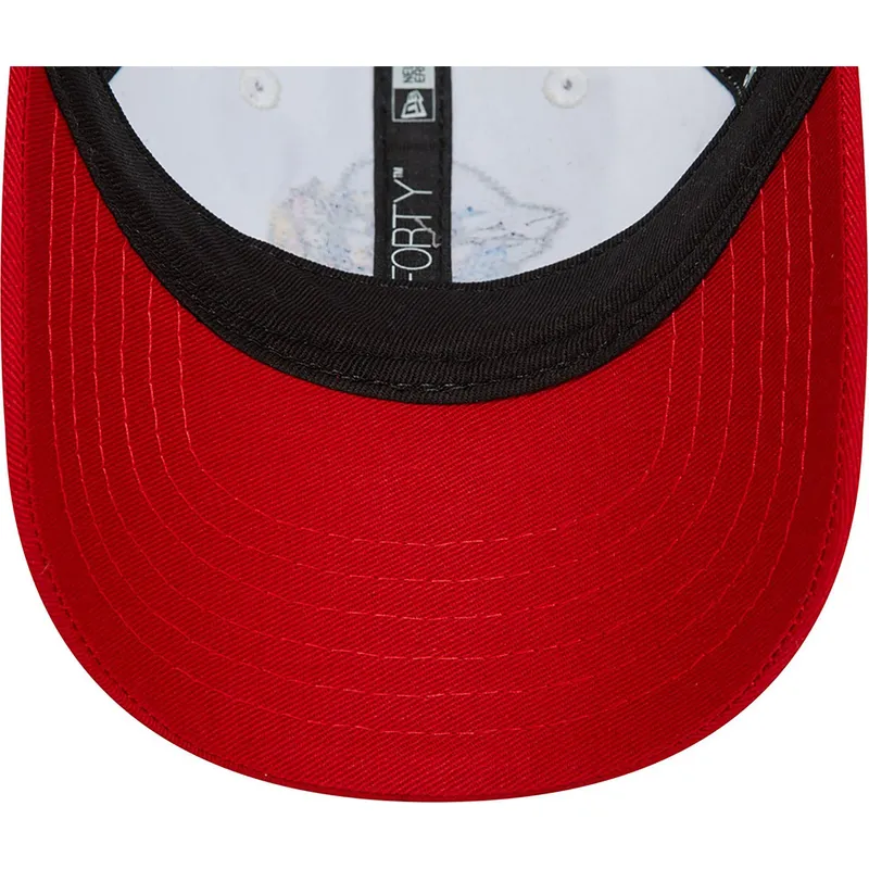 vit-och-rod-justerbar-kurvad-keps-for-barn-av-wonder-woman-dc-comics-hero-fran-new-era