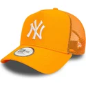 new-era-a-frame-league-essential-new-york-yankees-mlb-orange-trucker-hat