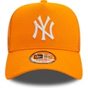 new-era-a-frame-league-essential-new-york-yankees-mlb-orange-trucker-hat