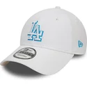 gorra-curva-blanca-ajustable-con-logo-azul-9forty-team-outline-de-los-angeles-dodgers-mlb-de-new-era