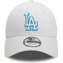 gorra-curva-blanca-ajustable-con-logo-azul-9forty-team-outline-de-los-angeles-dodgers-mlb-de-new-era