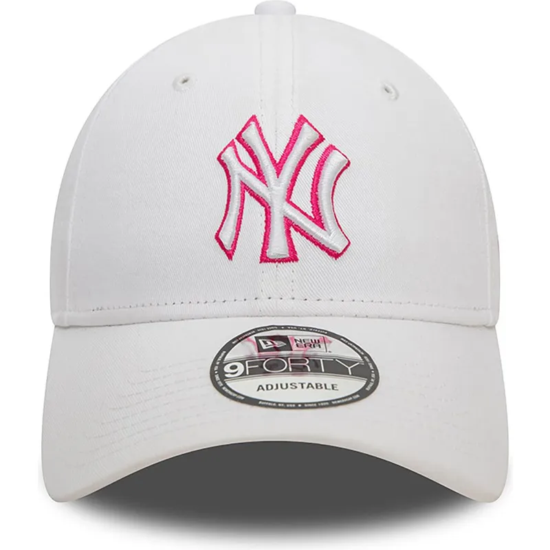 epci-curbata-alb-reglabila-rosa-9forty-team-outline-de-new-york-yankees-mlb-de-new-era