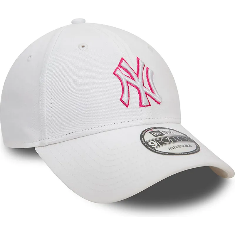 epci-curbata-alb-reglabila-rosa-9forty-team-outline-de-new-york-yankees-mlb-de-new-era