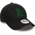 new-era-curved-brim-green-logo-9forty-team-outline-los-angeles-dodgers-mlb-black-adjustable-cap