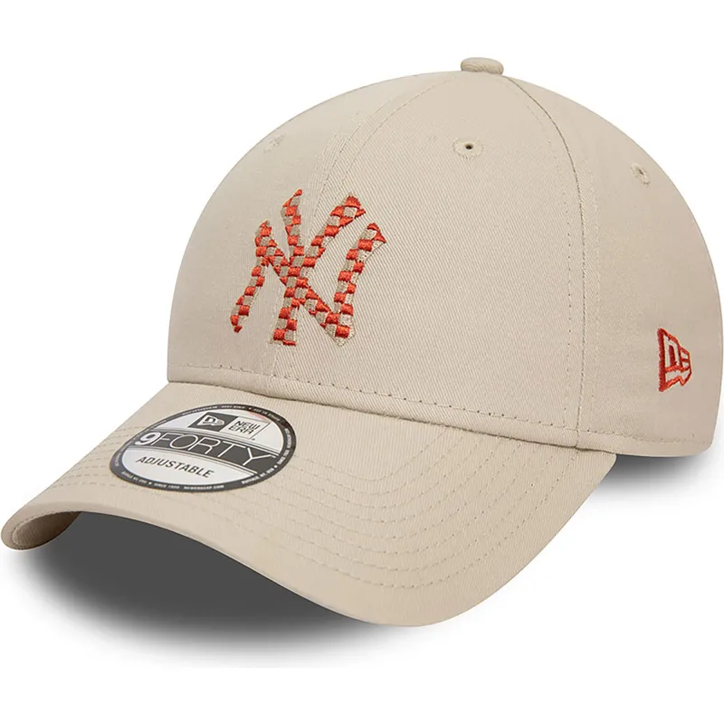beige-verstellbare-9forty-seasonal-infill-kappe-der-new-york-yankees-mlb-von-new-era
