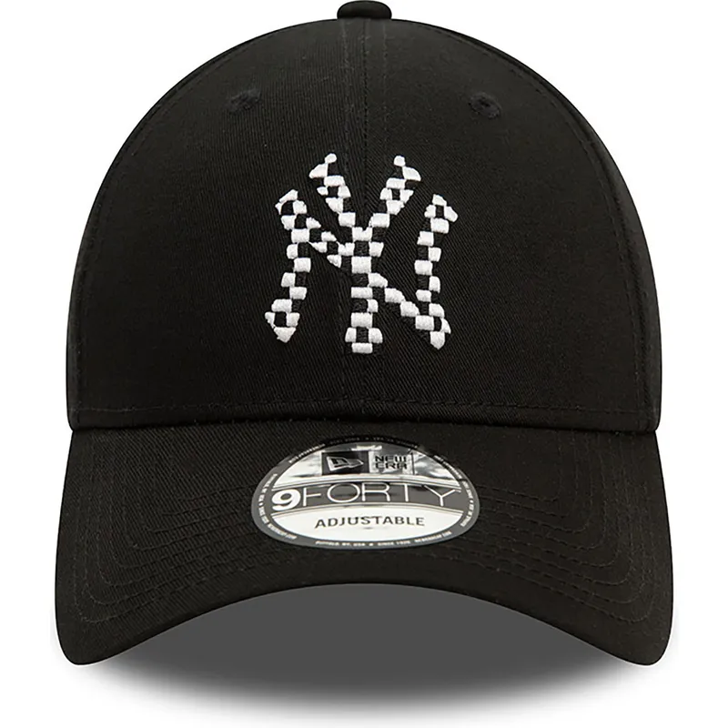 new-era-new-york-yankees-mlb-9forty-seasonal-infill-verstellbare-schwarze-kappe-mit-gebogenem-schirm