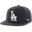47-brand-flat-brim-white-logo-los-angeles-dodgers-mlb-sure-shot-black-snapback-cap