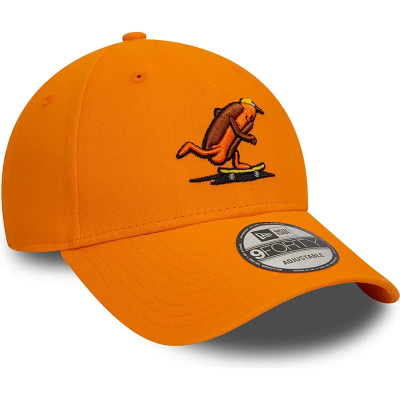 epci-curbata-portocaliu-reglabila-9forty-hot-dog-character-de-new-era