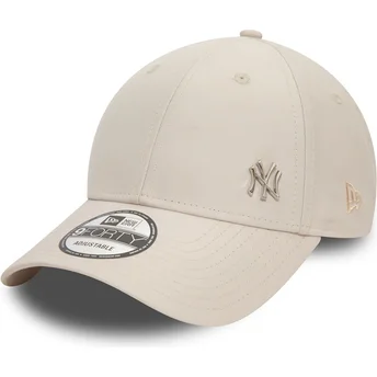 Beige verstellbare 9FORTY Flawless Kappe der New York Yankees MLB von New Era