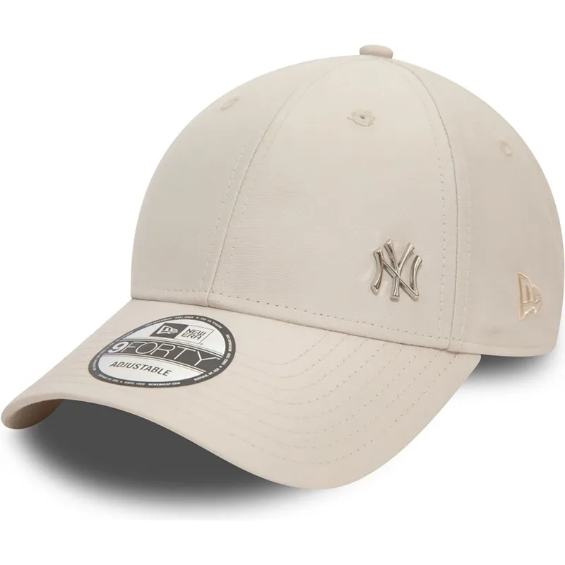 beige-verstellbare-9forty-flawless-kappe-der-new-york-yankees-mlb-von-new-era