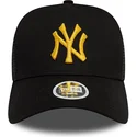 epci-curbata-negru-snapback-a-frame-metallic-de-new-york-yankees-mlb-de-new-era
