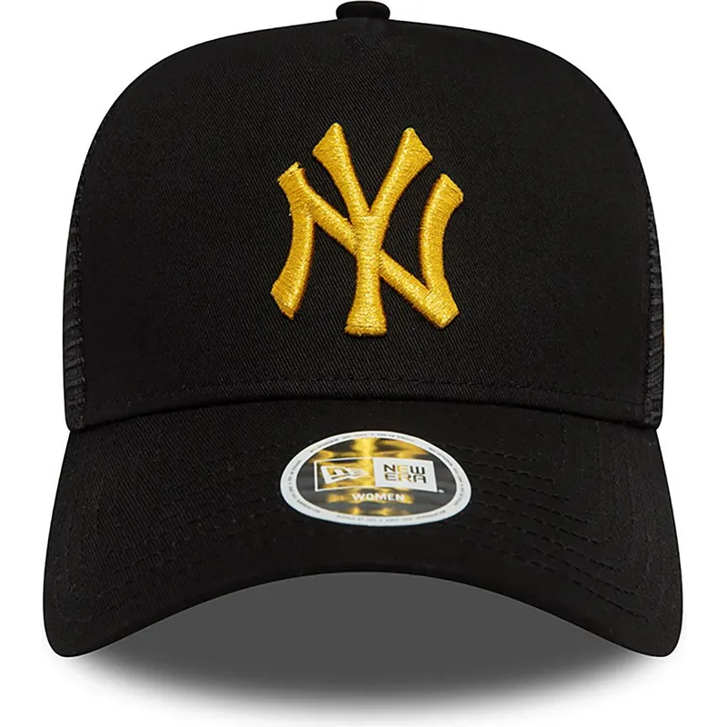 epci-curbata-negru-snapback-a-frame-metallic-de-new-york-yankees-mlb-de-new-era