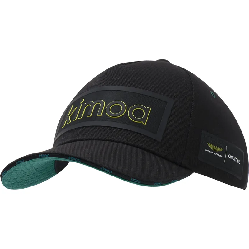 cappellino-curvo-nero-regolabile-patch-aston-martin-f1-team-x-kimoa