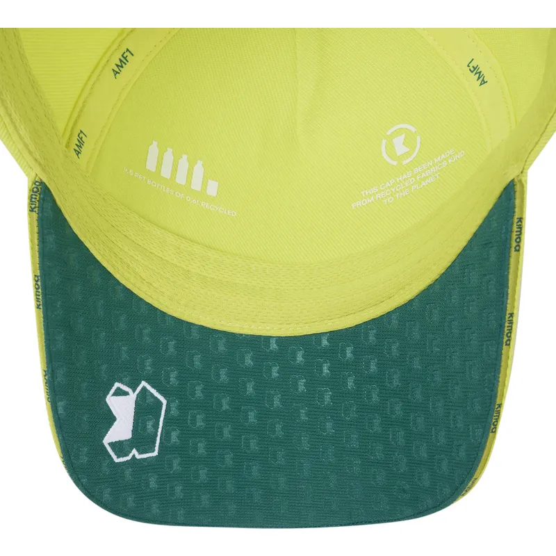 gelbe-und-grune-verstellbare-curved-cap-patch-aston-martin-f1-team-x-kimoa