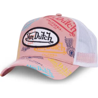 Cappellino trucker rosa e bianco LE POU di Von Dutch