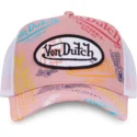 czapka-trucker-rozowo-biala-le-pou-von-dutch