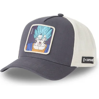 Schwarz-weiße Trucker-Kappe Vegetto Super Saiyan Blue FUS Dragon Ball von Capslab