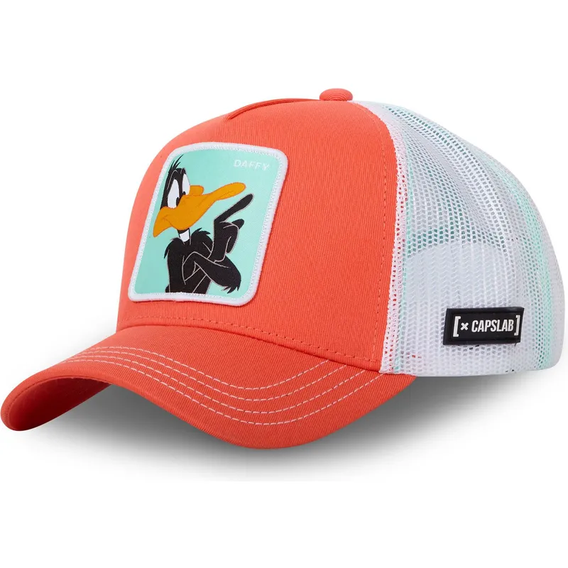 casquette-trucker-orange-et-blanche-daffy-duck-daf-ct-looney-tunes-capslab