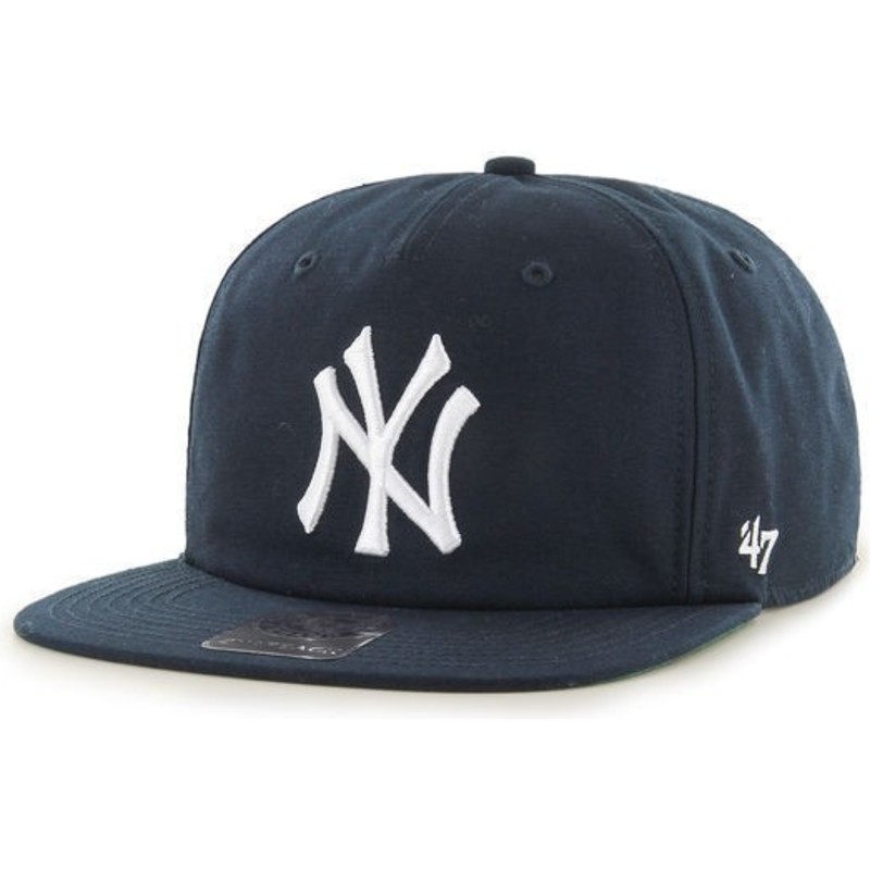 47-brand-flat-brim-new-york-yankees-mlb-navy-blue-snapback-cap
