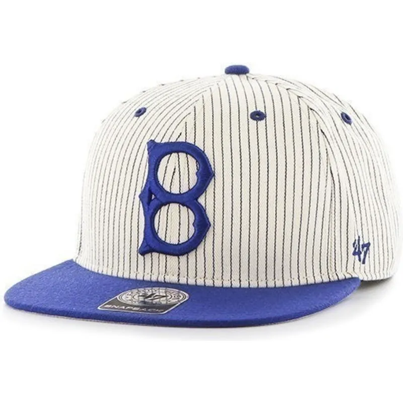 epci-plata-alb-snapback-rayas-de-los-angeles-dodgers-mlb-de-47-brand