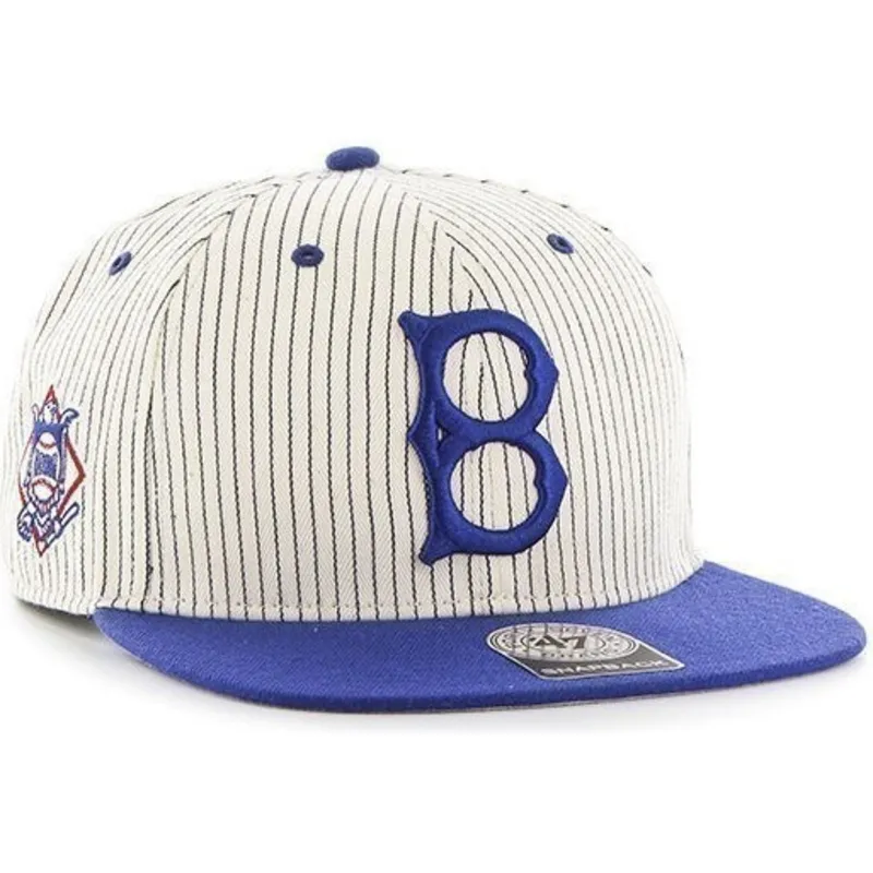 epci-plata-alb-snapback-rayas-de-los-angeles-dodgers-mlb-de-47-brand