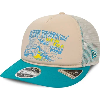 Șepci curbată bej snapback American Keep Truckin 9FIFTY Retro Crown A Frame de New Era