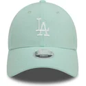 cappellino-curvo-verde-regolabile-da-donna-9forty-linen-dei-los-angeles-dodgers-mlb-di-new-era