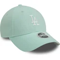 cappellino-curvo-verde-regolabile-da-donna-9forty-linen-dei-los-angeles-dodgers-mlb-di-new-era