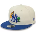 casquette-plate-blanche-et-bleue-snapback-9fifty-floral-new-york-yankees-mlb-new-era