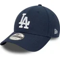 justerbar-marinbla-9forty-linen-keps-med-bojd-skarm-los-angeles-dodgers-mlb-fran-new-era