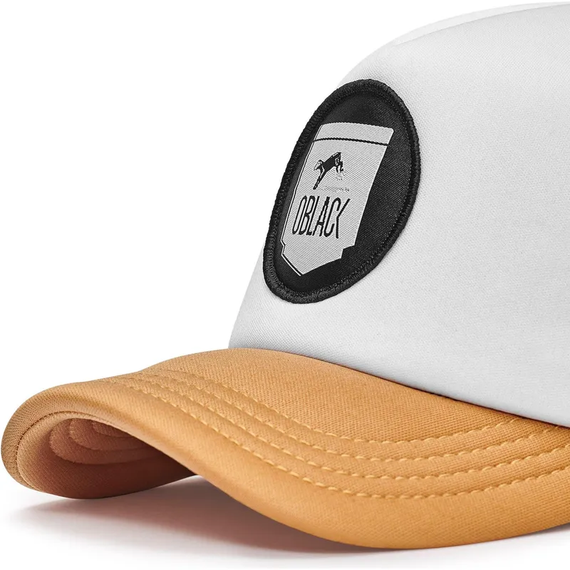 cappellino-trucker-bianco-nero-e-beige-classic-di-oblack