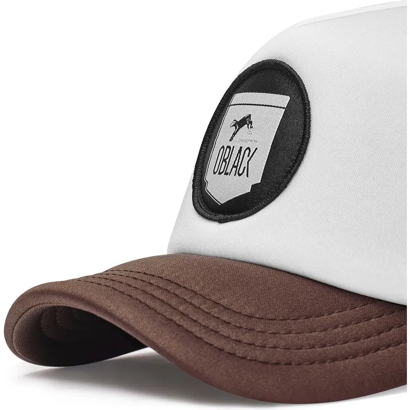 cappellino-trucker-bianco-nero-e-marrone-classic-di-oblack