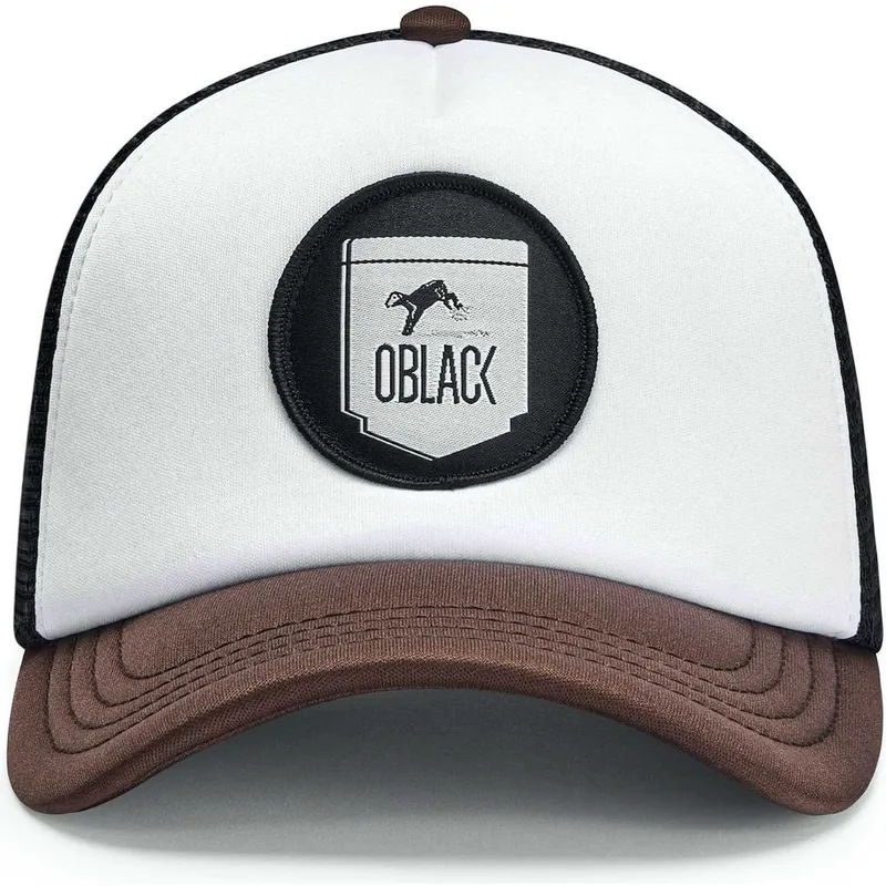 oblack-classic-trucker-kappe-in-weiss-schwarz-und-braun