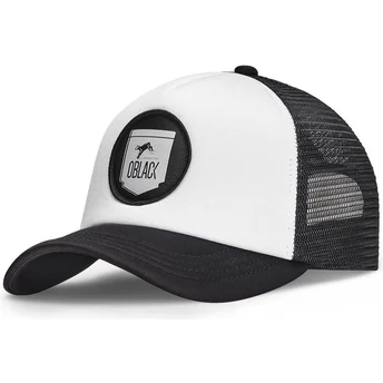 Czapka trucker biało-czarna Classic od Oblack