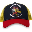 gorra-trucker-azul-marino-amarilla-y-roja-wol-de-von-dutch