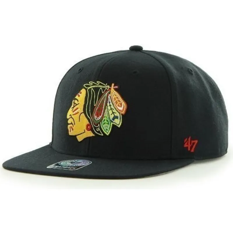 epci-plata-negru-snapback-de-chicago-blackhawks-nhl-de-47-brand