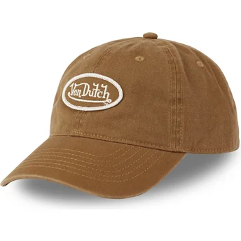 Casquette courbée marron ajustable LOG ARG Von Dutch