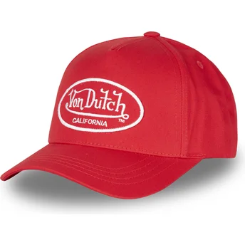 Casquette courbée rouge ajustable LOF C6 Von Dutch