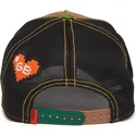 goorin-bros-trucker-kappe-in-braun-schwarz-und-froschgrun-battle-rash-zits-and-pimple-insert-coin-vol2-the-farm