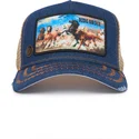 gorra-trucker-azul-y-beige-caballo-ride-or-die-model-no-21d302d13-rodeo-the-farm-de-goorin-bros