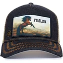 czapka-trucker-czarno-bezowa-kon-stallion-model-nr-5741110n-rodeo-the-farm-od-goorin-bros