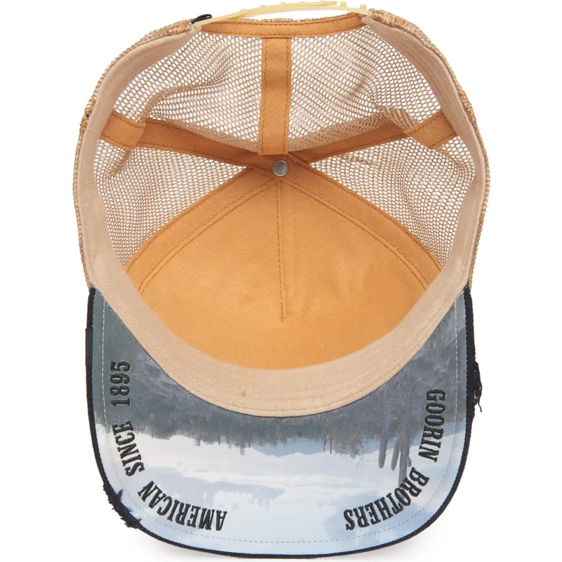 cappellino-trucker-nero-e-beige-bufalo-tough-modello-n-70u9h-rodeo-the-farm-di-goorin-bros