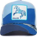 cappello-trucker-blu-cavallo-stallion-self-reliant-farmigami-the-farm-di-goorin-bros