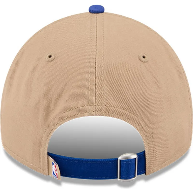 cappellino-curvo-marrone-e-blu-regolabile-9twenty-draft-2024-nba-di-new-era
