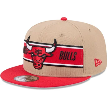 Șepci plată maro snapback 9FIFTY Draft 2024 de Chicago Bulls NBA de New Era