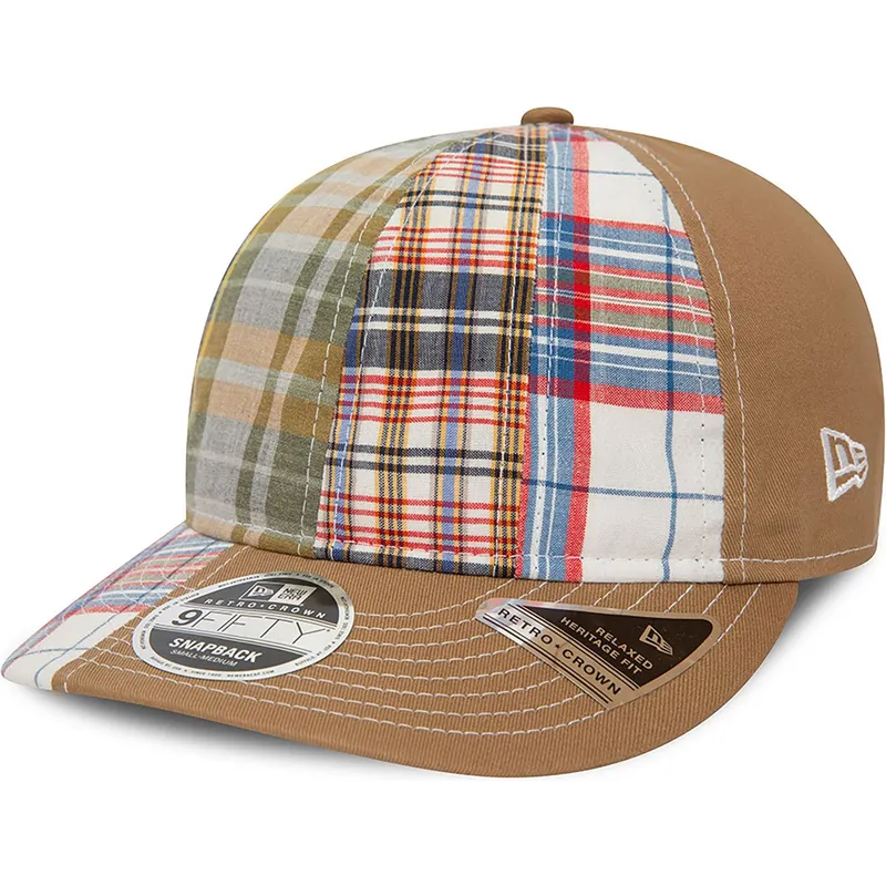 braune-gebogene-verstellbare-kappe-9fifty-retro-crown-relaxed-heritage-fit-von-new-era-x-original-madras-trading-company