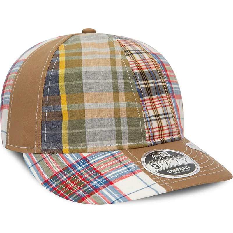 brazowa-regulowana-czapka-z-zakrzywionym-daszkiem-9fifty-retro-crown-relaxed-heritage-fit-new-era-x-original-madras-trading-comp