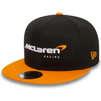 Cappellino snapback nero e arancione 9FIFTY Essentials di McLaren Racing Formula 1 di New Era