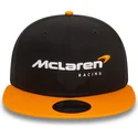 casquette-plate-noire-et-orange-snapback-9fifty-essentials-mclaren-racing-formula-1-new-era